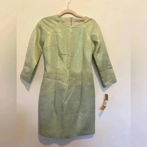 Rachel by Rachel Roy Mint Green Iridescent Sheath Dress Size 6 NWT - Picture 5 of 9